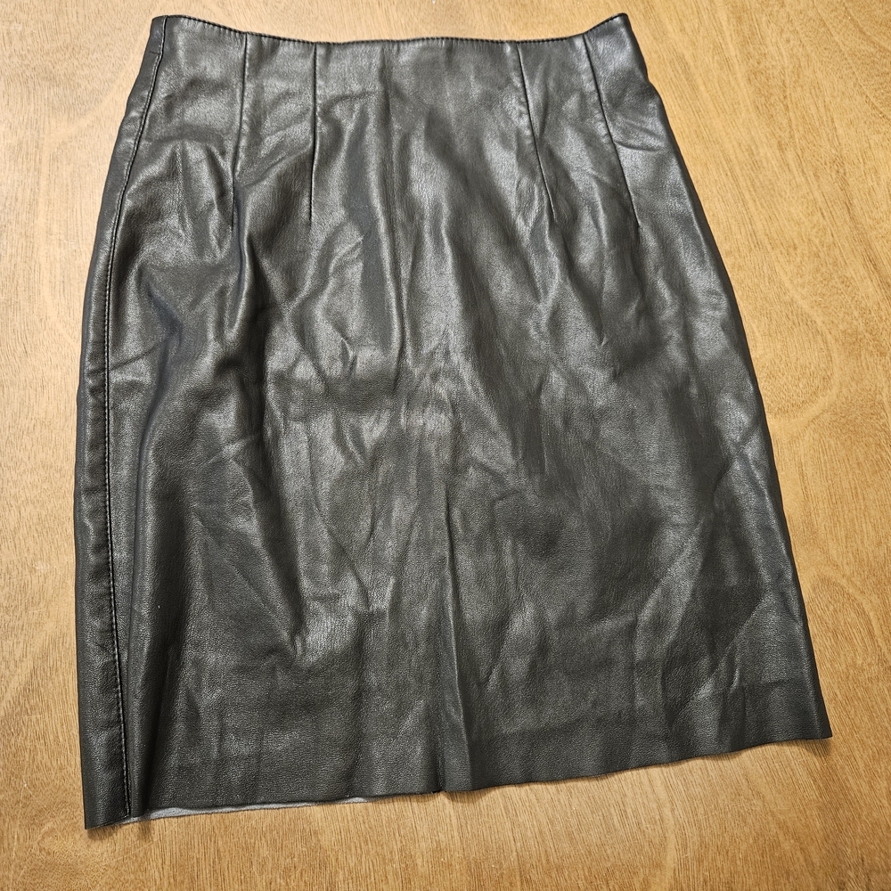 Forever 21 Black Faux Leather Pencil Skirt
